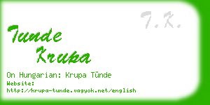 tunde krupa business card